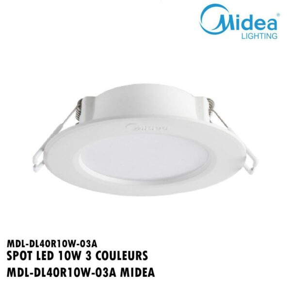 SPOT LED 10W 3 COULEURS MDL-DL40R10W-03A MIDEA