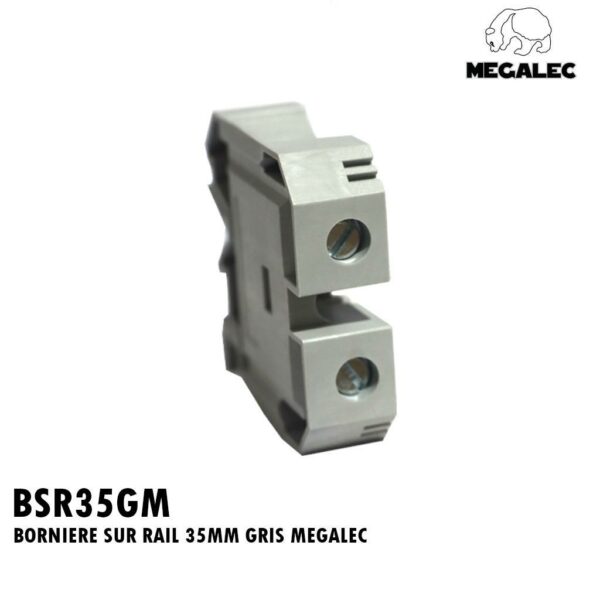 BORNIERE SUR RAIL 35MM GRIS MEGALEC
