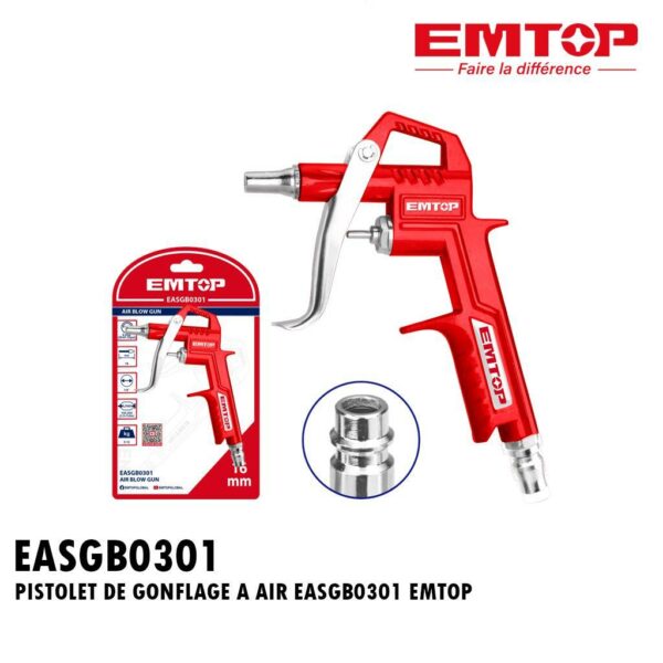 PISTOLET DE GONFLAGE A AIR EASGB0301 EMTOP