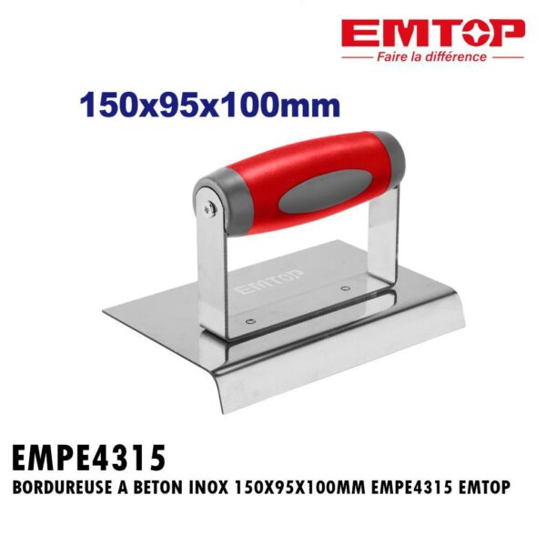 BORDUREUSE A BETON INOX 150X95X100MM EMPE4315 EMTOP