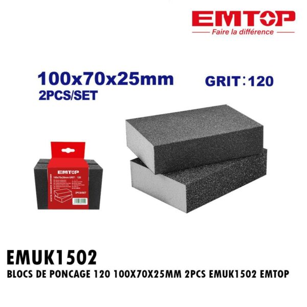 BLOCS DE PONCAGE 120 100X70X25MM 2PCS EMUK1502 EMTOP