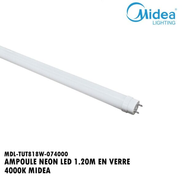 AMPOULE NEON LED 1.20M EN VERRE 4000K MIDEA