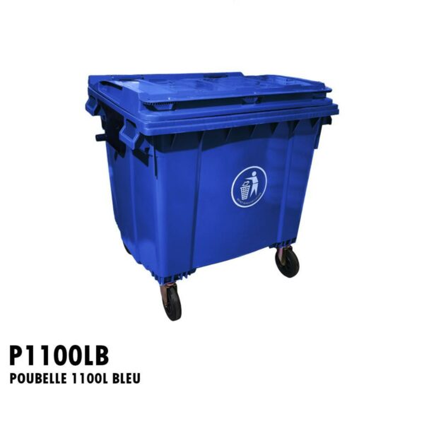 POUBELLE 1100L BLEU