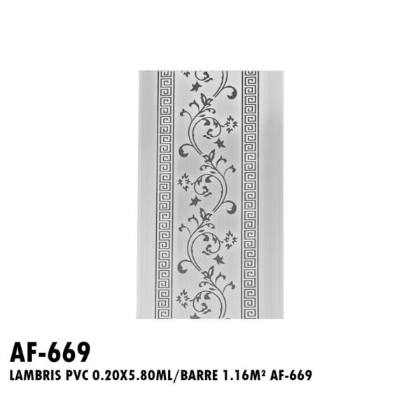 LAMBRIS PVC 0.20X5.80ML/BARRE 1.16M² AF-669