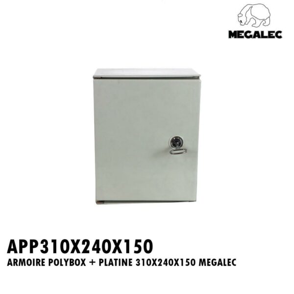 ARMOIRE POLYBOX + PLATINE 310X240X150 MEGALEC