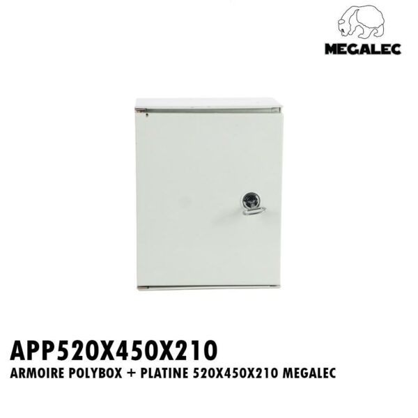 ARMOIRE POLYBOX + PLATINE 520X450X210 MEGALEC