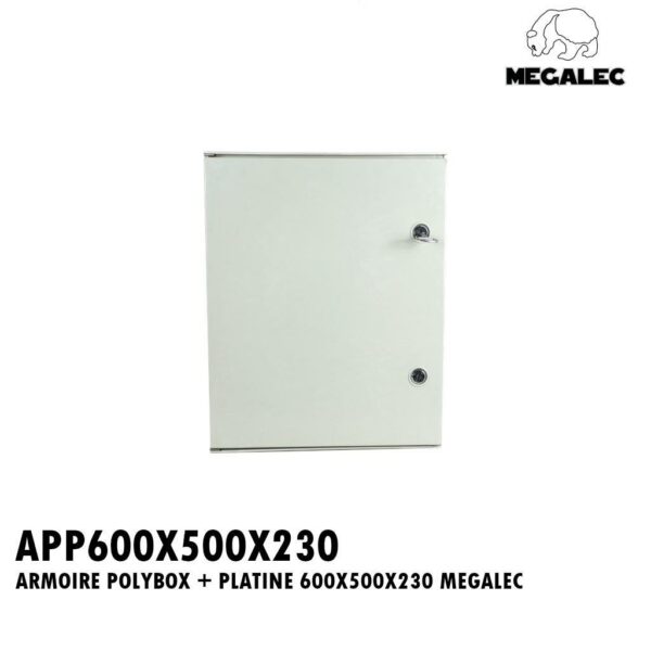 ARMOIRE POLYBOX + PLATINE 600X500X230 MEGALEC