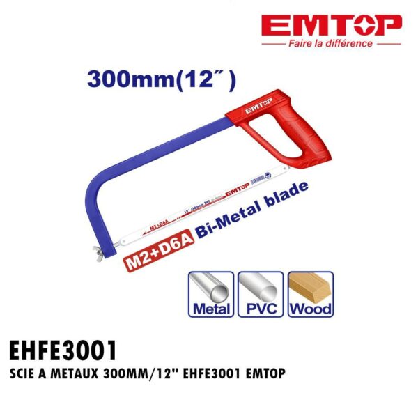 SCIE A METAUX 300MM/12" EHFE3001 EMTOP