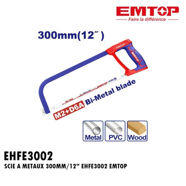 SCIE A METAUX 300MM/12" EHFE3002 EMTOP