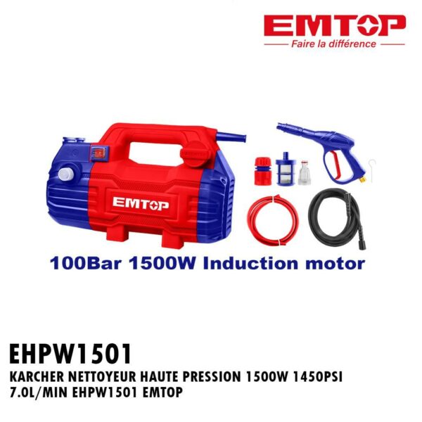 KARCHER NETTOYEUR HAUTE PRESSION 1500W 1450PSI 7.0L/MIN EHPW1501 EMTOP
