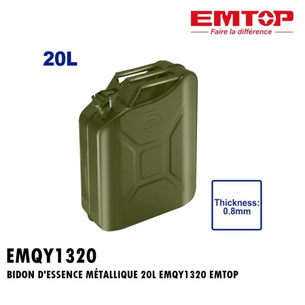BIDON D'ESSENCE MÉTALLIQUE 20L EMQY1320 EMTOP