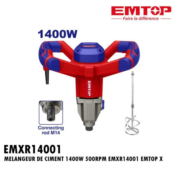 MELANGEUR DE CIMENT 1400W 500RPM EMXR14001 EMTOP