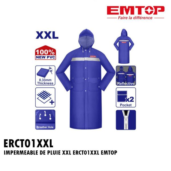 IMPERMEABLE DE PLUIE XXL ERCT01XXL EMTOP