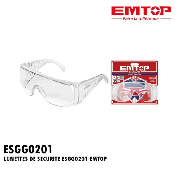 LUNETTES DE SECURITE ESGG0201 EMTOP