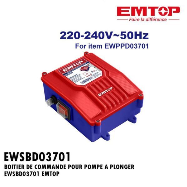 BOITIER DE COMMANDE POUR POMPE A PLONGER EWSBD03701 EMTOP