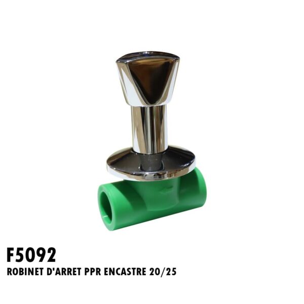 ROBINET D'ARRET PPR ENCASTRE 20/25