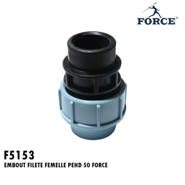 EMBOUT FILETE FEMELLE PEHD 50 FORCE