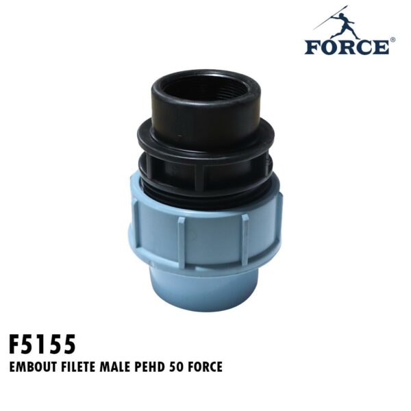 EMBOUT FILETE MALE PEHD 50 FORCE