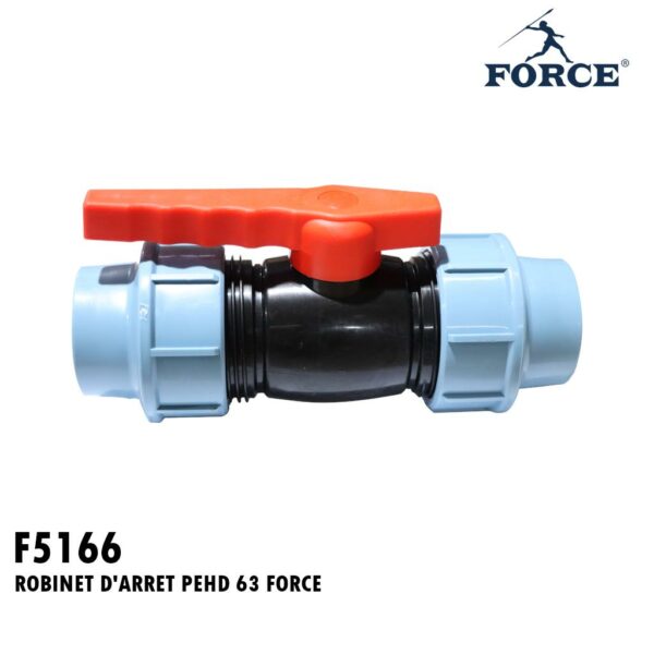 ROBINET D'ARRET PEHD 63 FORCE