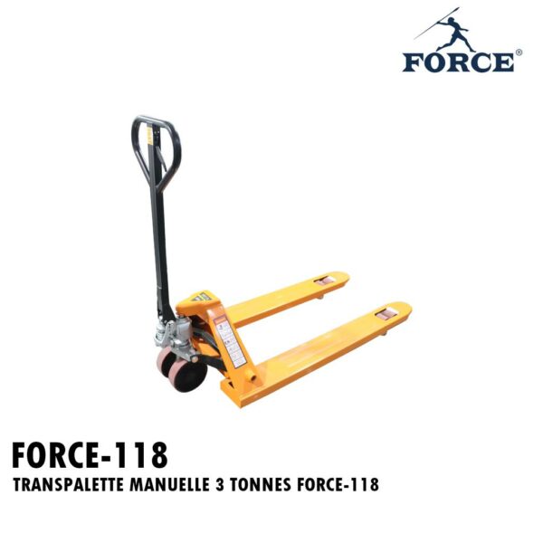 TRANSPALETTE MANUELLE 3 TONNES FORCE-118