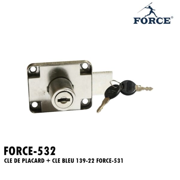 CLE DE PLACARD + CLE BLEU 139-22 FORCE-531