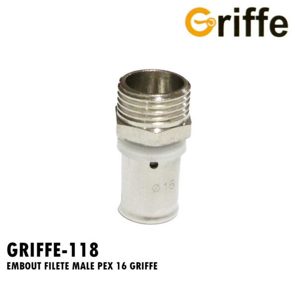 EMBOUT FILETE MALE PEX 16 GRIFFE