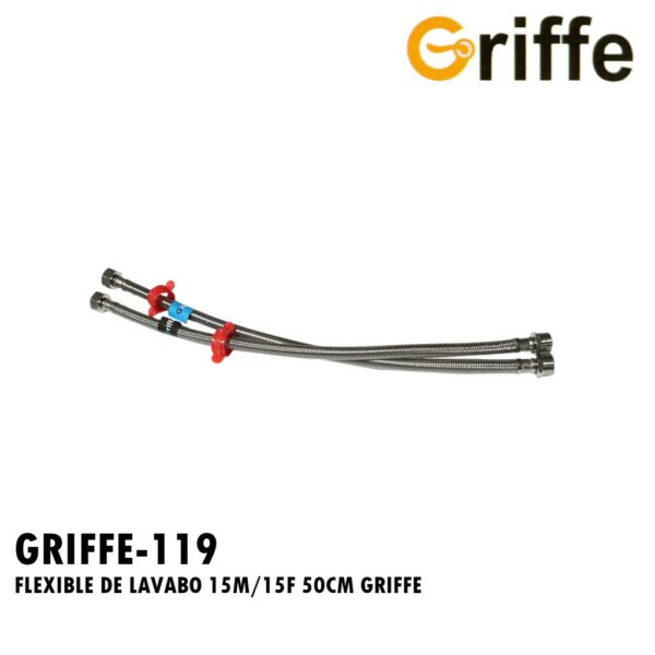 FLEXIBLE DE LAVABO 15M/15F 50CM GRIFFE