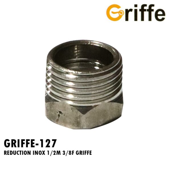 REDUCTION INOX 1/2M 3/8F GRIFFE
