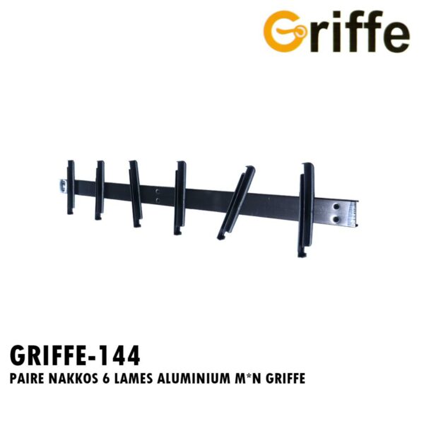 PAIRE NAKKOS 6 LAMES ALUMINIUM M&N GRIFFE