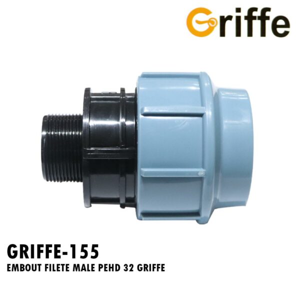 EMBOUT FILETE MALE PEHD 32 GRIFFE