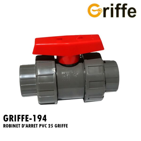 ROBINET D'ARRET PVC 25 GRIFFE