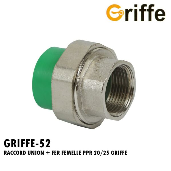 RACCORD UNION + FER FEMELLE PPR 20/25 GRIFFE