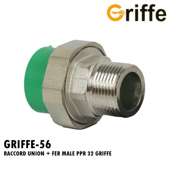 RACCORD UNION + FER MALE PPR 32 GRIFFE