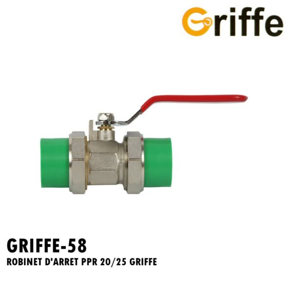 ROBINET D'ARRET PPR 20/25 GRIFFE