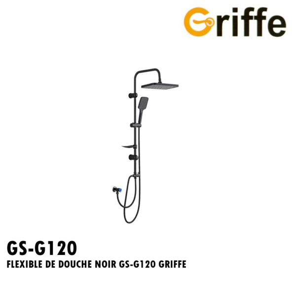 FLEXIBLE DE DOUCHE NOIR GS-G120 GRIFFE