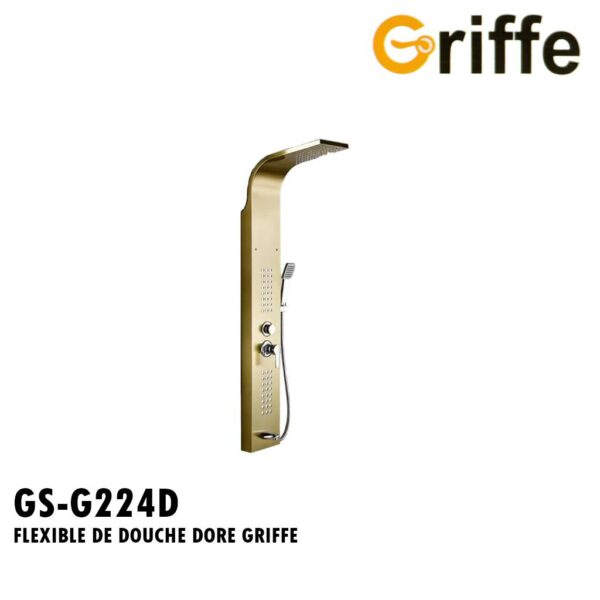 FLEXIBLE DE DOUCHE DORE GRIFFE