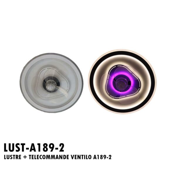 LUSTRE + TELECOMMANDE VENTILO A189-2