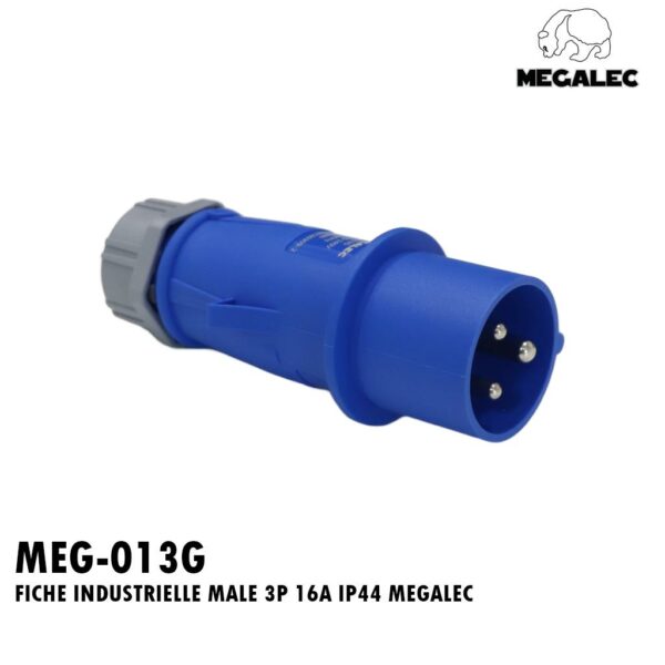 FICHE INDUSTRIELLE MALE 3P 16A IP44 MEGALEC