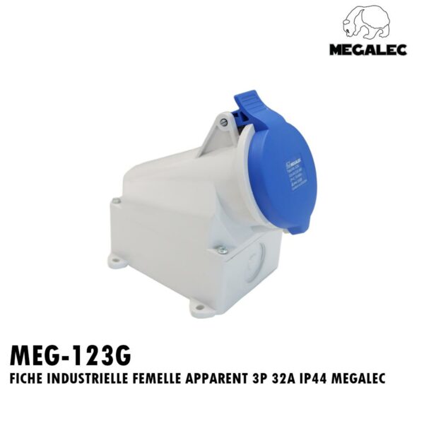 FICHE INDUSTRIELLE FEMELLE APPARENT 3P 32A IP44 MEGALEC