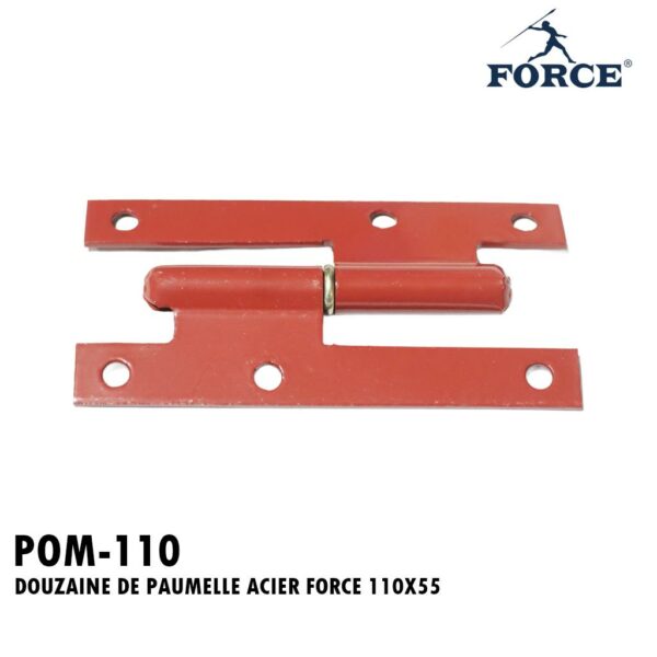 DOUZAINE DE PAUMELLE ACIER FORCE 110X55