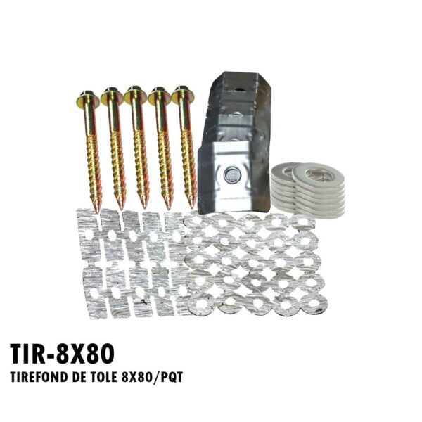 TIREFOND DE TOLE 8X80/PQT