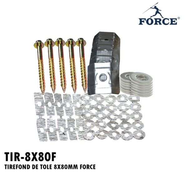 TIREFOND DE TOLE 8X80MM FORCE