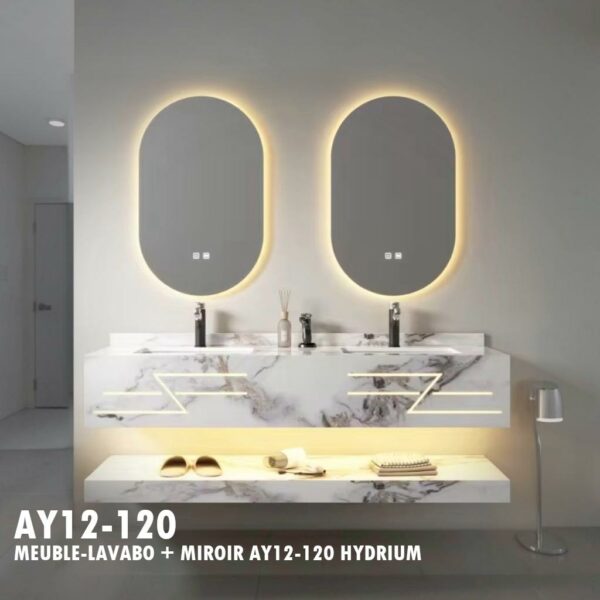 MEUBLE-LAVABO + MIROIR AY12-120 HYDRIUM