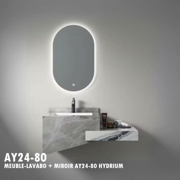 MEUBLE-LAVABO + MIROIR AY24-80 HYDRIUM