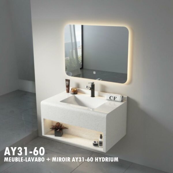 MEUBLE-LAVABO + MIROIR AY31-60 HYDRIUM