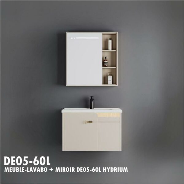 MEUBLE-LAVABO + MIROIR DE05-60L HYDRIUM