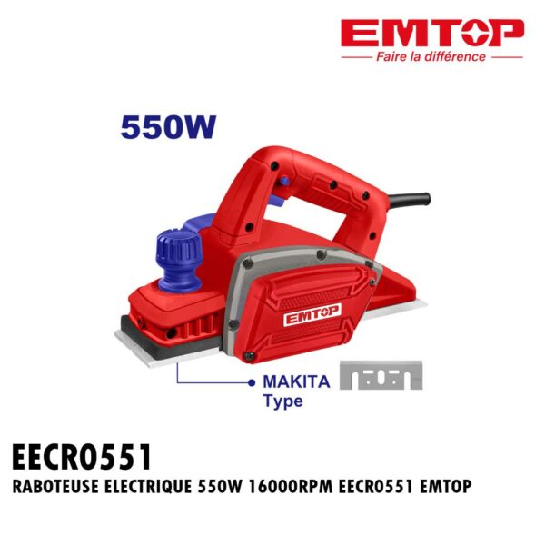 RABOTEUSE ELECTRIQUE 550W 16000RPM EECR0551 EMTOP