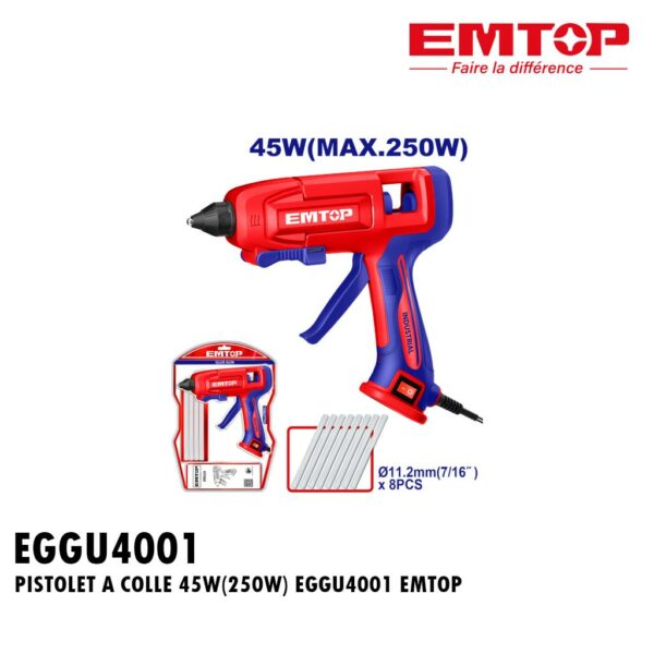 PISTOLET A COLLE 45W(250W) EGGU4001 EMTOP