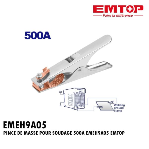 PINCE DE MASSE POUR SOUDAGE 500A EMEH9A05 EMTOP