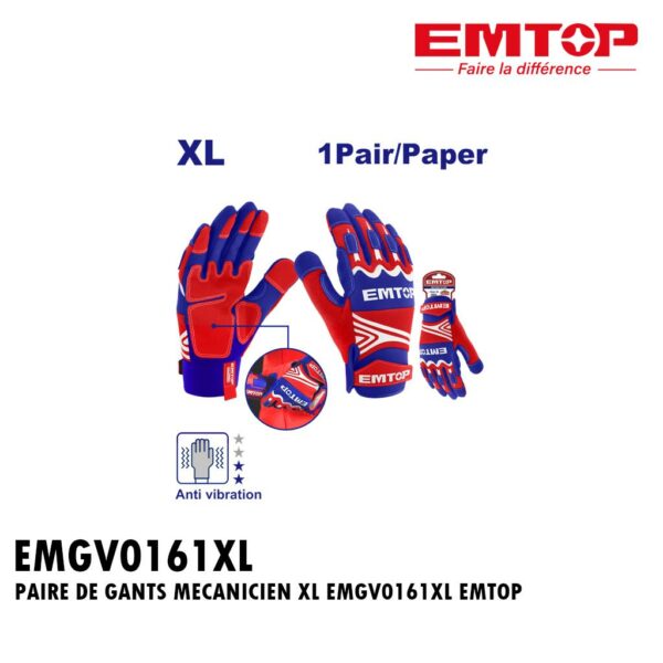 PAIRE DE GANTS MECANICIEN XL EMGV0161XL EMTOP